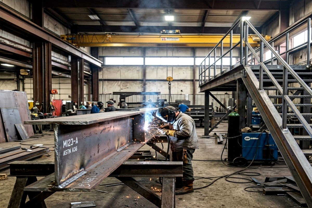 Main Workshop Fabrication Floor & Overhead Crane