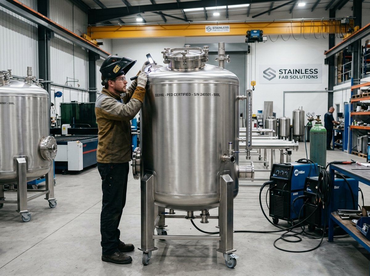 Sanitary Grade 316 Stainless Vessel Welding