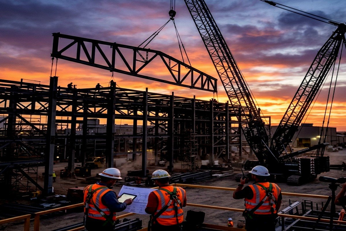 High-Rise Steel Core Truss Erection